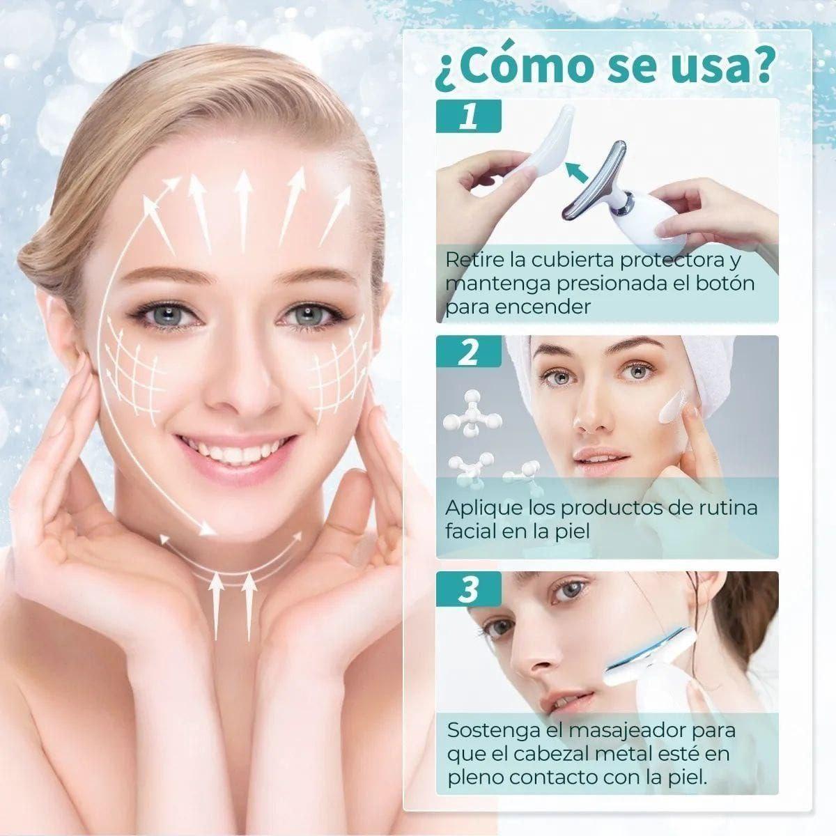 Masajeador Facial LED Multifunción