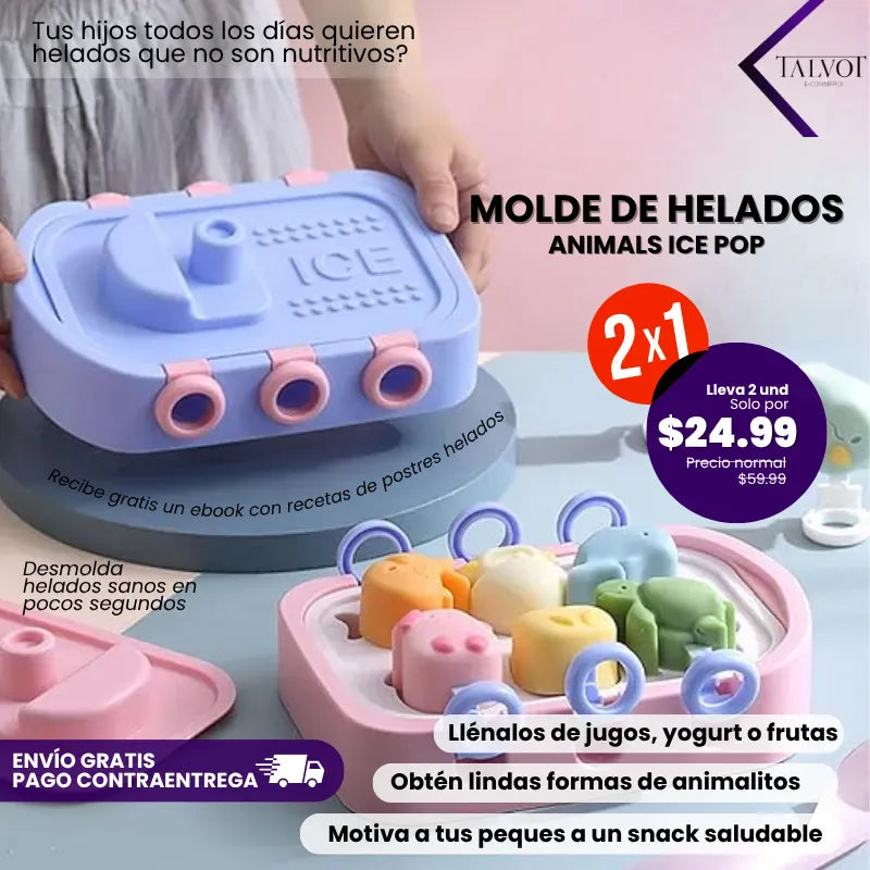 Animals Ice POP| Molde de Helados