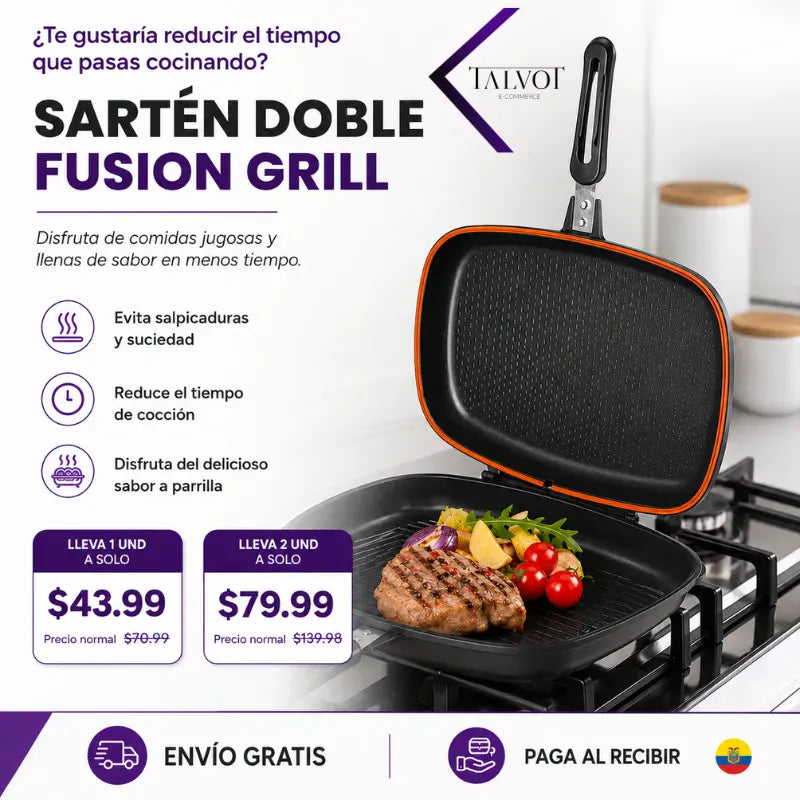 Sartén Doble Fusion Grill