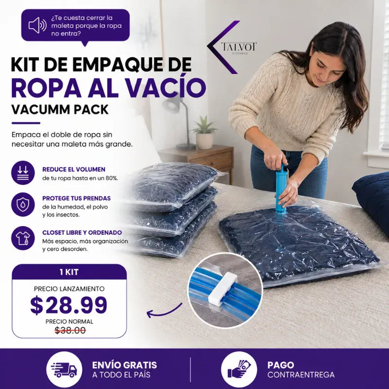 VacummPack | Fundas de Ropa para Empacar al Vacío