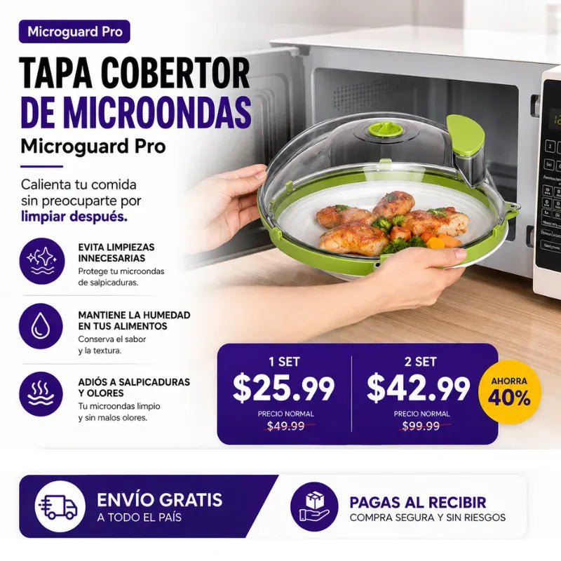 MICROGUARD Tapa Cobertor de Microondas