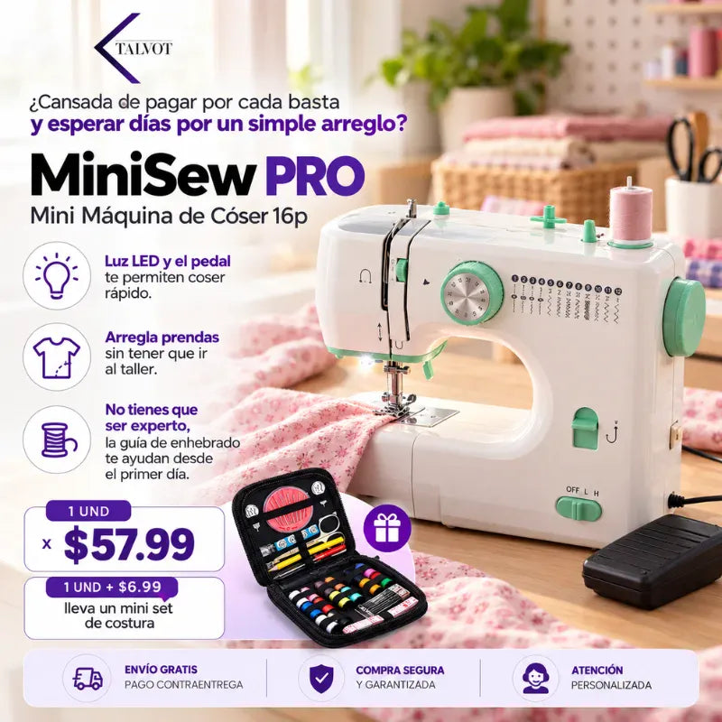 MiniSew PRO | Mini Máquina de Coser 16P