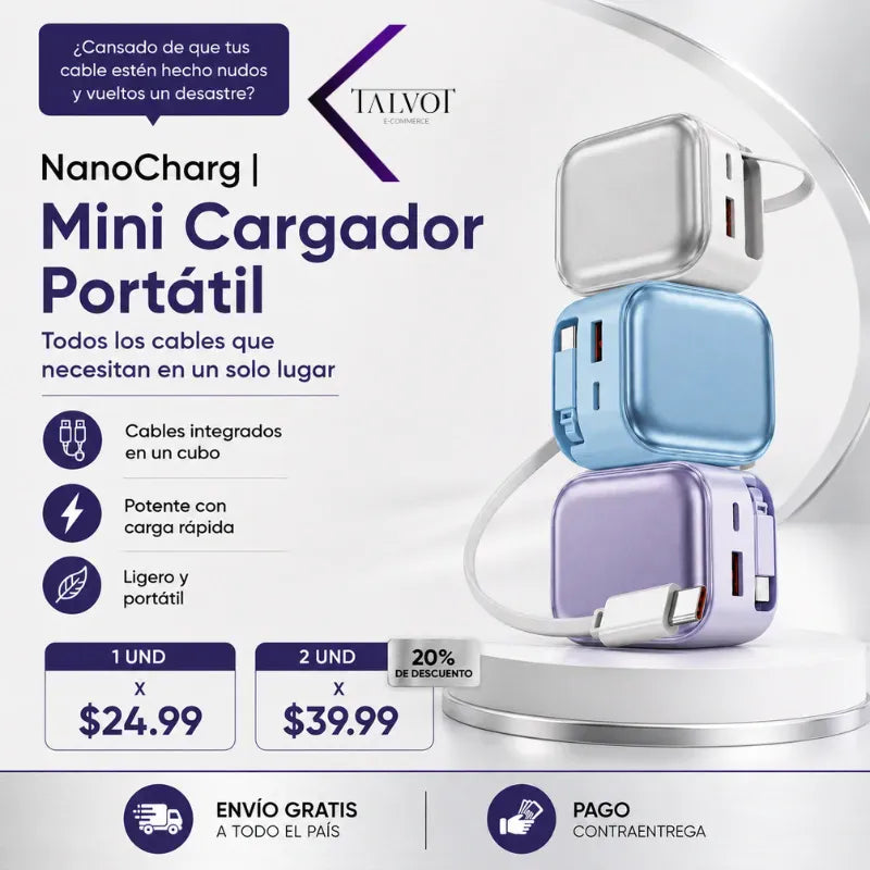 NanoCharg | Mini Cargador Portátil
