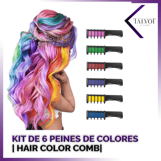 Kit de 6 Peines de Colores | Hair Color Comb