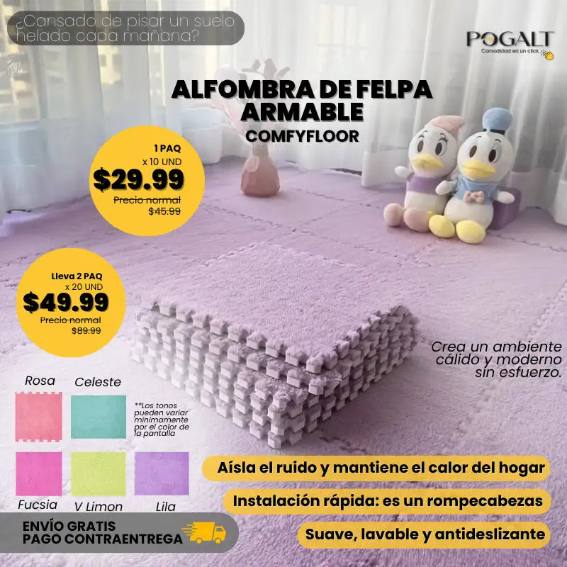 ConfyFloor | Alfombra de Felpa Armable